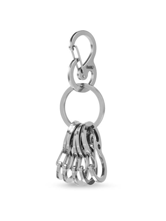 Key Chain, KS05 Stainless Steel Carabiner Sets Mini Clips for Keys, Flashlight and Whistles