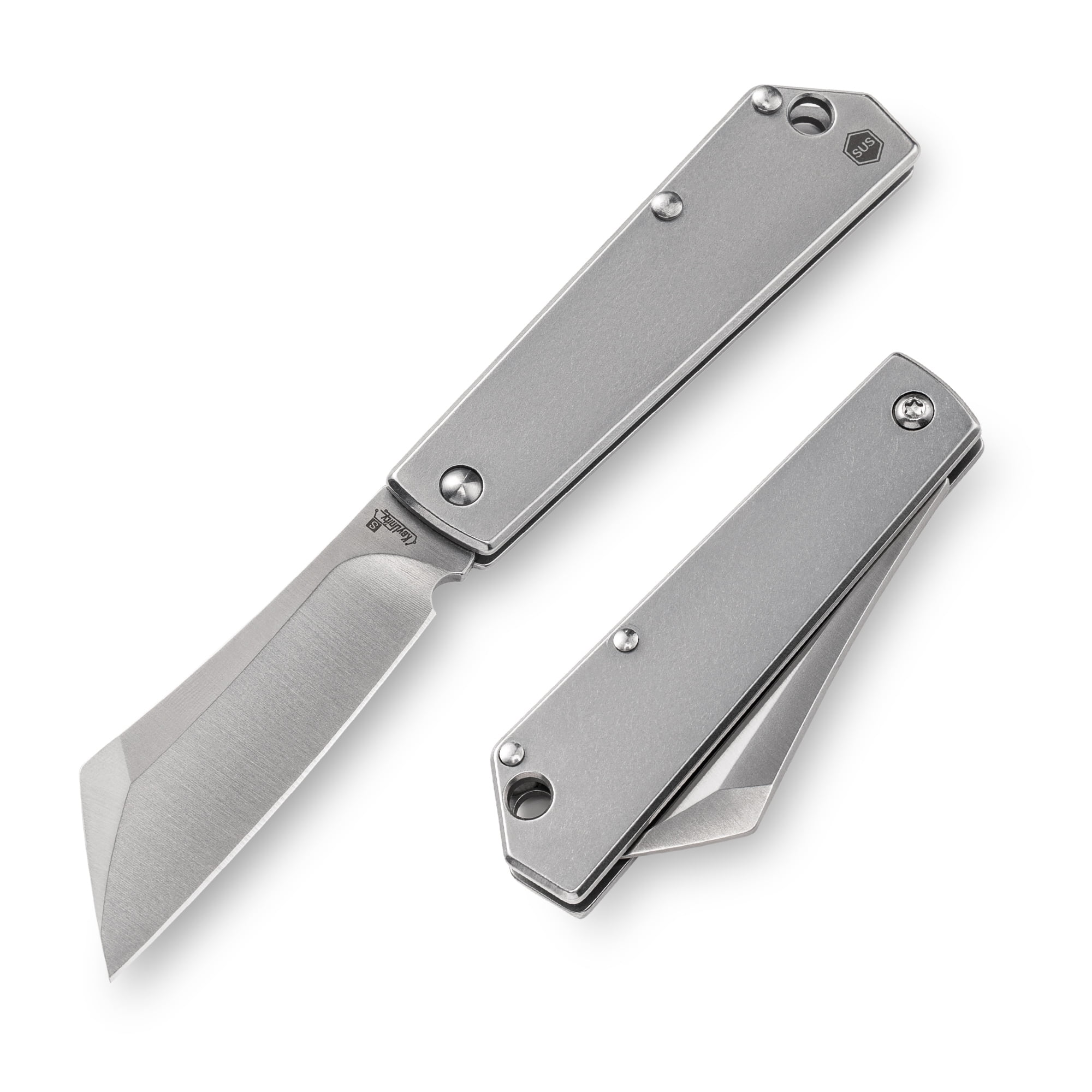Key Unity Steel Pocket Knife for Fishing Camping, EDC Mini Folding