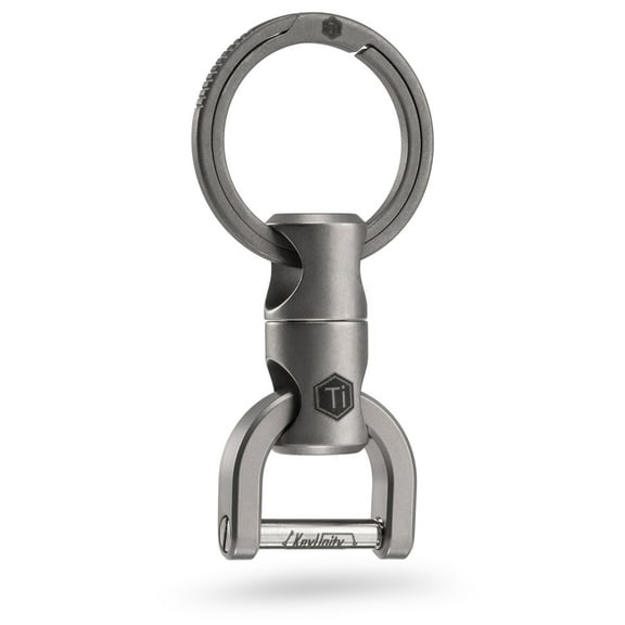 Key Unity Swivel Keychain with D Ring Key Shackle, Titanium Rotatable Key Organizer, KM13