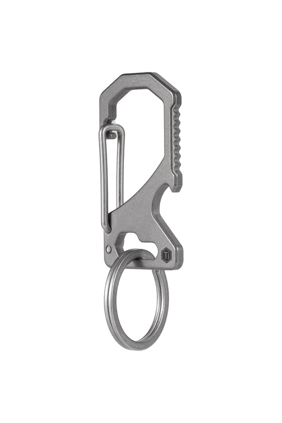 Titanium Carabiner Keychain Clip, 2 inch Beer Bottle Opener Key Holder Multitool, Car Keys Keychain for Men Women KM05