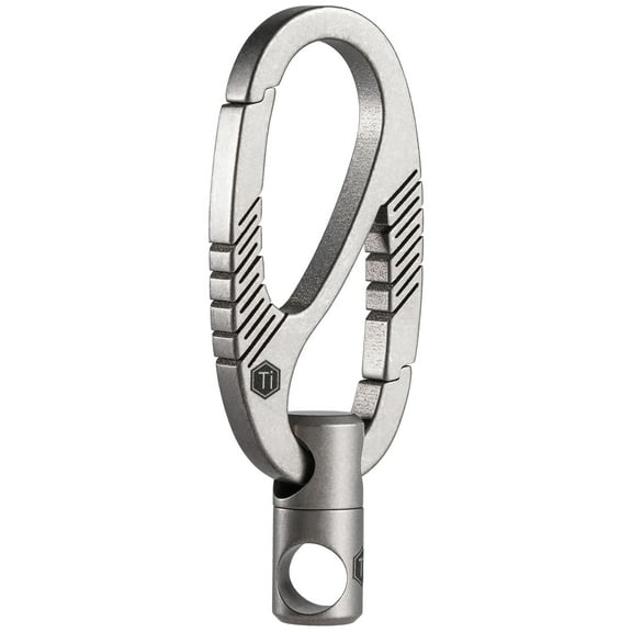 Key Unity Titanium Carabiner Keychain Clip, Dual-Gate Quick Release Key Chain Clip Hook with Key Ring Connector for Men Women KM09