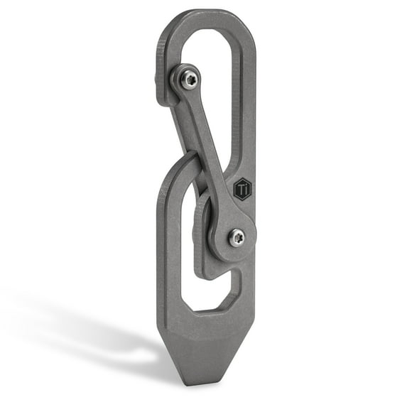 Key Unity Titanium Carabiner Keychain Tool, Quick Release Carabiner with Pry Bar Function for Everyday Carry, KU04