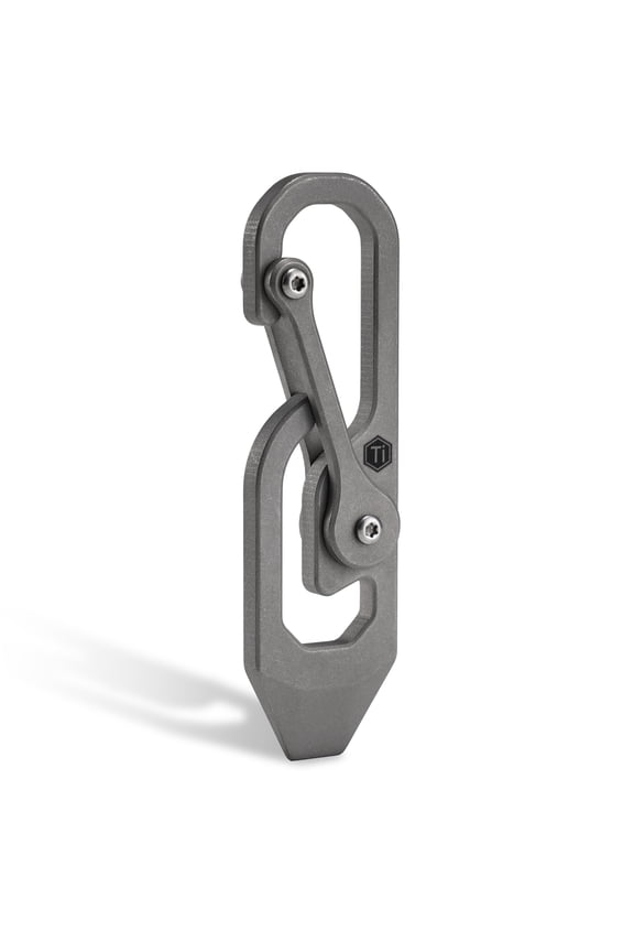 Titanium Carabiner Keychain Tool, Quick Release Carabiner with Pry Bar Function for Everyday Carry, KU04