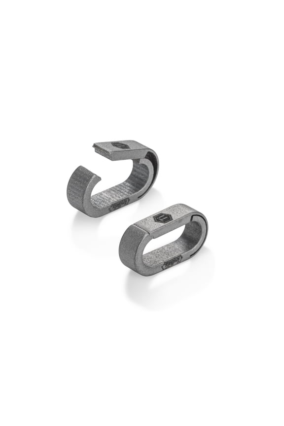 Titanium Key Chain Ring, 2 Mini Carabiner Keychain Liner for Connecting Home Car Keys, Gray