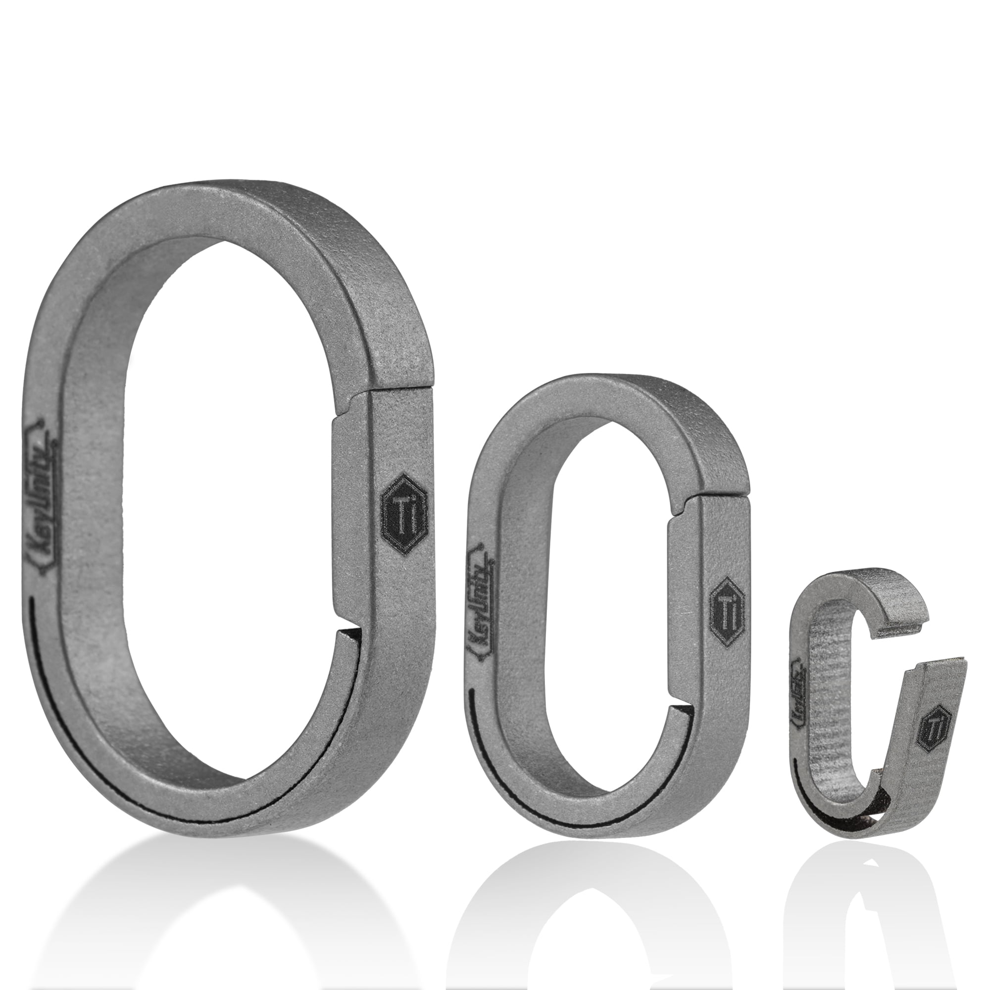 Titanium Key Chain Rings Key Unity Titanium Key Chain Ring, 3 Mini Carabiner Keychain Liner for ...