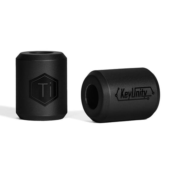 Key Unity Titanium Paracord Bead, 2 Pcs Knife Lanyard Beads Outdoor EDC Accessories for Bracelet Necklace Mini Flashlight Backpack Keychain, KA01BK