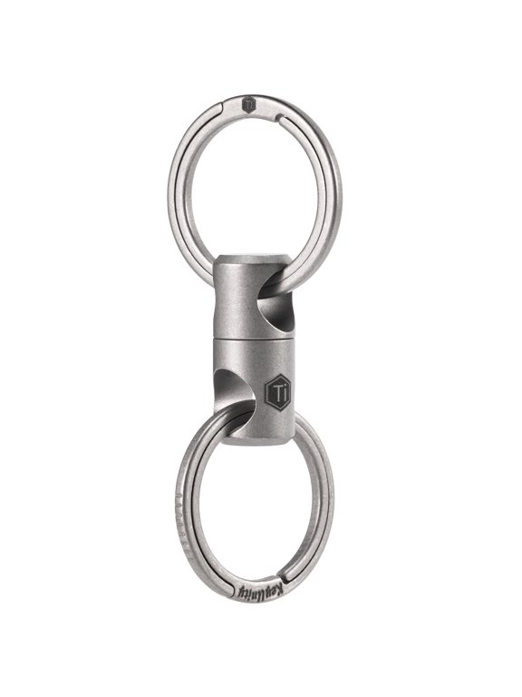 Titanium Swivel Key Chain Rings, Rotatable Key Organizer Linker for Carabiner, Wind Chime, Plant, DIY Accessory, KA15 Sliver