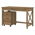 thumbnail image 1 of Bush Furniture Key West 48" Writing Desk with File Cabinet Reclaimed Pine (KWS001RCP), 1 of 8