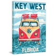 thumbnail image 1 of "Key West Bus" Painting Print on Wrapped Canvas, 1 of 6