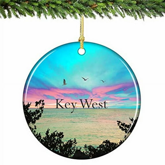 Key West Christmas Ornament Porcelain 2.75 Inches