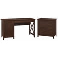 thumbnail image 1 of Key West Computer Desk with Lateral File Cabinet in Cherry - Engineered Wood, 1 of 6