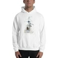 thumbnail image 1 of Key West Est 1828 Pirate Ship Vintage Map Fleece Compass Hoodie, 1 of 7