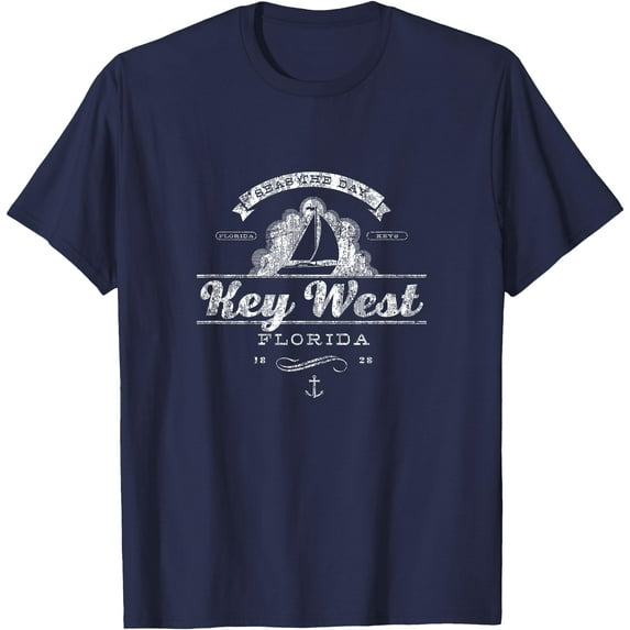Key West FL Sailboat Vintage Nautical Throwback Unisex T-Shirt for Men Women