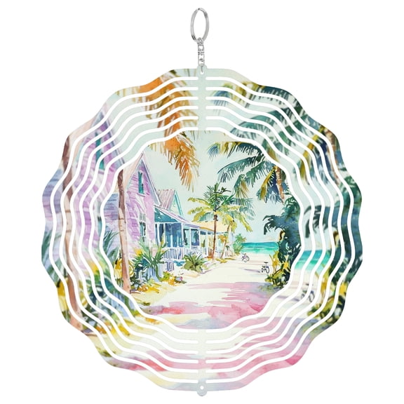 Key West Florida 3D Wind Spinner Kinetic Stainless Steel Outdoor Decor