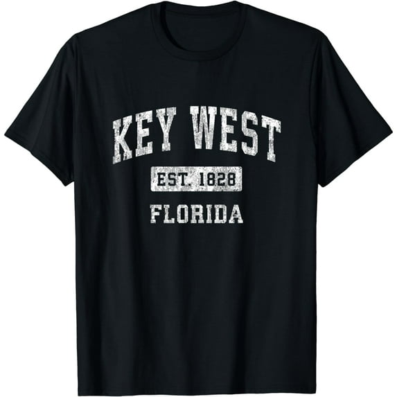 Key West Florida FL Vintage Established Sports Design T-Shirt