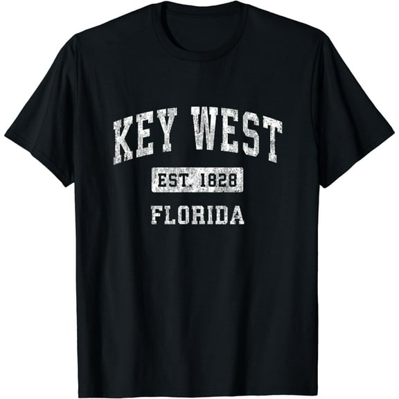 Key West Florida FL Vintage Established Sports Design T-Shirt