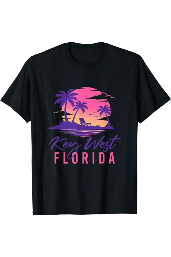 Key West Florida - Retro Spring Break Beach Vacation Summer T-Shirt, Unisex T-Shirt