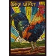 thumbnail image 1 of Key West, Florida, Rooster Mosaic (16x24 Giclee Gallery Art Print, Vivid Textured Wall Decor), 1 of 3