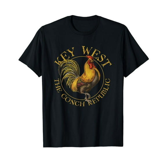 Key West Florida Vintage Rooster Design Souvenir T-Shirt