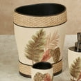 thumbnail image 1 of Key West Handpainted Tropical Bath Bathroom Multi Warm Fern Leaf Wastebasket, 1 of 1