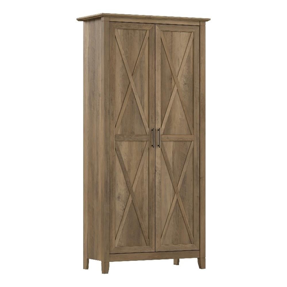 Tall Reclaimed Pine Kitchen Pantry Cabinet with Doors