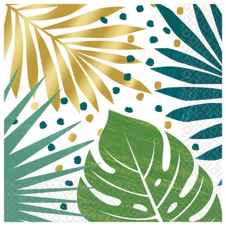 Key West Palm Tree Leaf Tropical Summer Luau Theme Party Luncheon Napkins