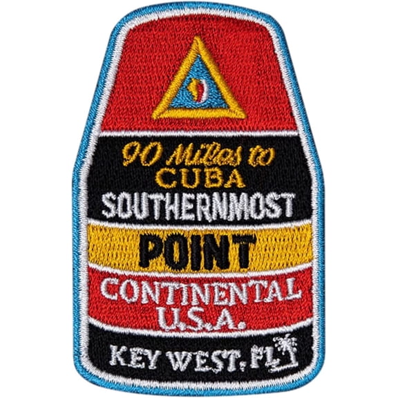 Key West Patch - Key West Florida Iron On Travel Badge - Key West, FL Southernmost Point Souvenir
