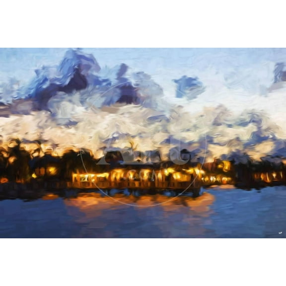 Key West Pier  In the Style of Oil Painting, Scenic Unframed Giclee Print Wall Art by Philippe Hugonnard Sold by Art.Com
