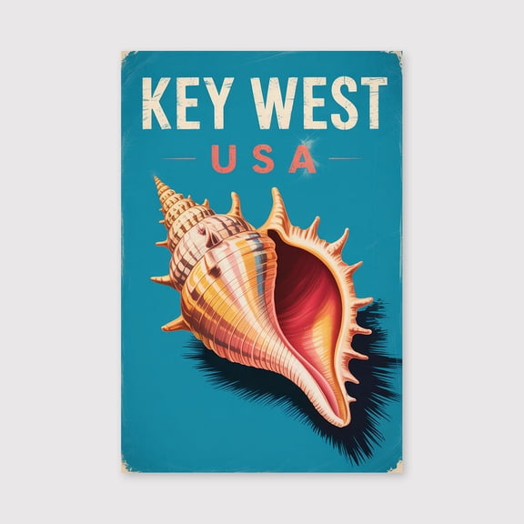 Key West Preppy Canvas Wall Art Key West Wall Decor Home decor Key West Canvas Florida Art Canvas, Travel Souvenir Print Canvas-1WN2102