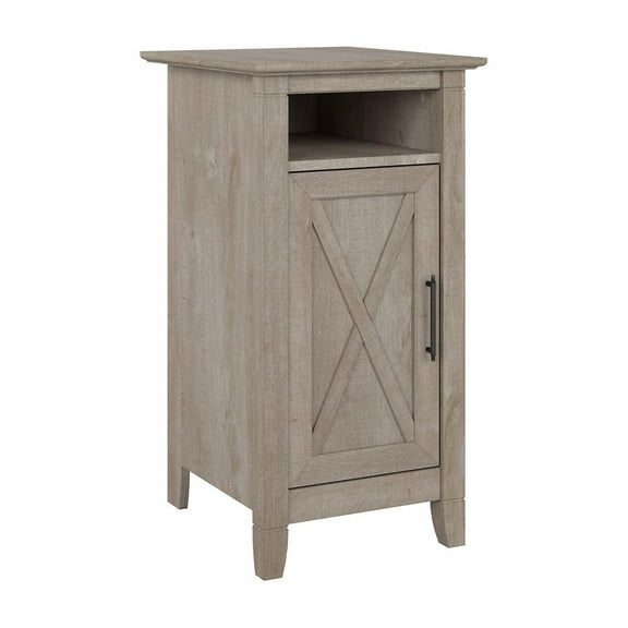 Key West Small Storage Cabinet with Door in Washed Gray - Engineered Wood