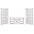 thumbnail image 1 of Key West Tall TV Stand with Bookcases in Pure White Oak - Engineered Wood, 1 of 9