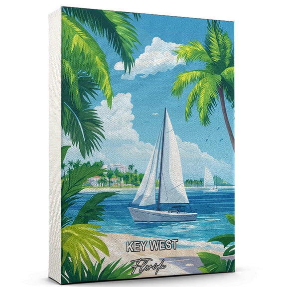 Key West Travel Global Destination Canvas Florida Canvas Celebrate Your Favorite Destination A Sophisticated Touch to Any Room