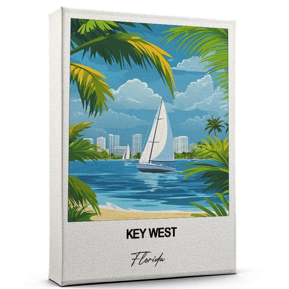 Key West Travel Wall Art Florida Canvas Travel Wall Decor with Timeless Appeal A Special Gift for Loved Ones