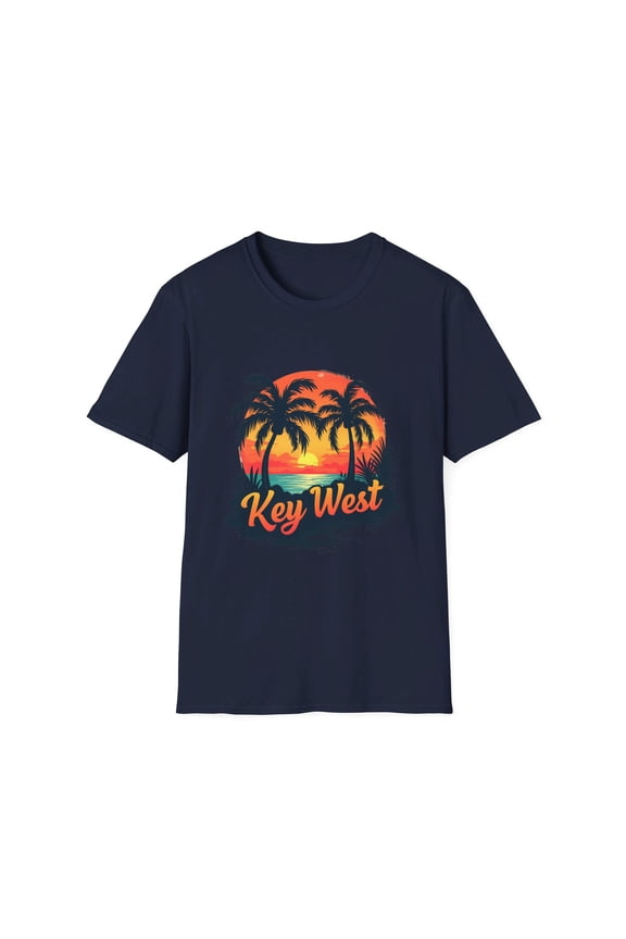 Key West Tropical Sunset with Palm Trees Beach Vibes T-shirt