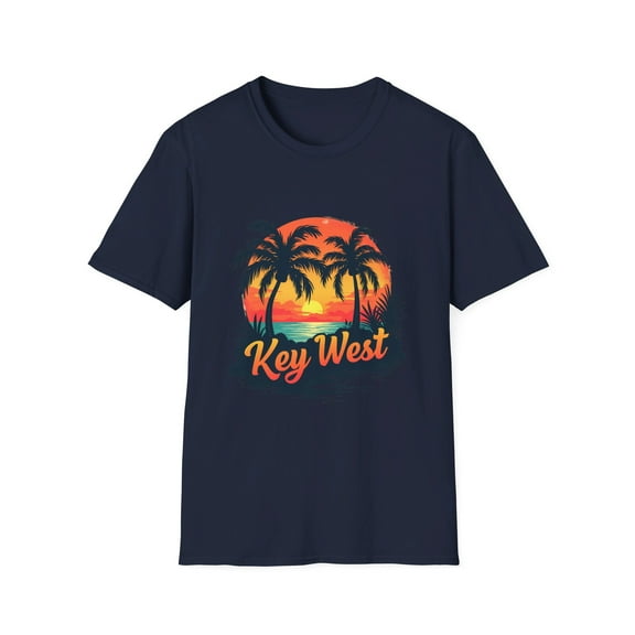 Key West Tropical Sunset with Palm Trees Beach Vibes T-shirt