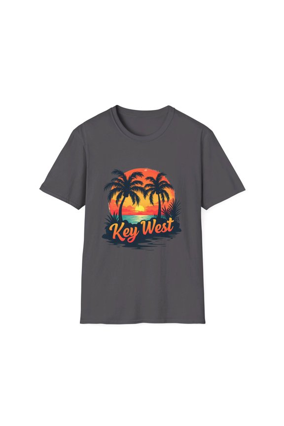 Key West Tropical Sunset with Palm Trees Beach Vibes T-shirt