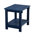 thumbnail image 1 of Key West Weather Resistant Outdoor Indoor Plastic Wood End Table, Patio Rectangular Side table, Small table for Deck, Backyards, Lawns, Poolside, and Beaches, Blue, 1 of 4