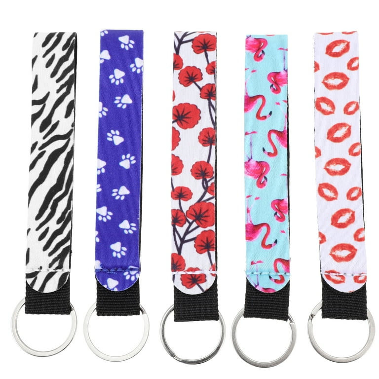 Key Wristlet Strap Wrist Lanyard Hand Holder Keychain Ring Keys Chain Lanyards Phone Id Neoprene Car Rope Hanging Fob