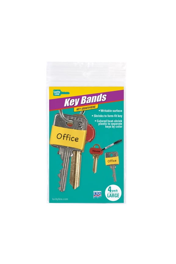 Key-Write Key Id Sleeves Sleeves Are Colored Heat-Shrink Plastic Yellow Clamshell 4