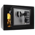 thumbnail image 1 of Key and Electronic Security Safe Box Digital Deposit Box for Home Office Hotel Business Lock Box for Cash Jewelry Storage (Black, 0.17 Cubic Feet), 1 of 9