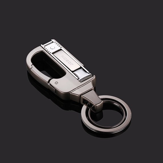 BBSISGO Metal Car Business Buckle Key Ring Keychain, Silver, 1