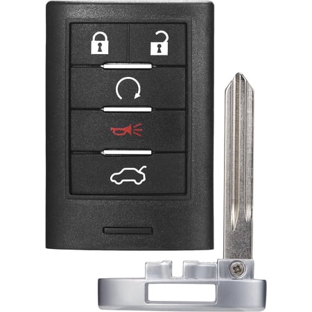 Key fob Keyless Entry Remote Smart Replacement Compatible with Cadillac CTS 2008-2015/ STS 2008-2011 (FCC ID: M3N5WY7777A) 5 Buttons