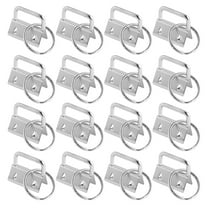 YOUNTHYE 100 Pack Key Fob Hardware 1 Inch Bulk, Silver Tone Key Chain Fob  Wristlet with Key Ring for Wristlet Keychain, Key Lanyard, Key Chain Making