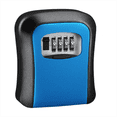 thumbnail image 1 of Key Lock Box, Wall Mounted House Key Storage Box, Combination Lock Box (Blue), 1 of 8