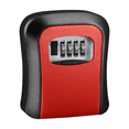 thumbnail image 1 of Key lock box combination lock box, wall mounted house key storage box, password reset secure lock box (red), 1 of 8