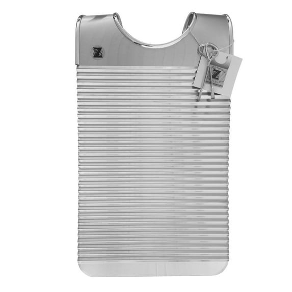 Key of Z Zydeco Standard 24 Gauge Stainless Steel Washboard Percussion Instrument 19x13.5 in