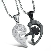 Key to Heart I Love You Necklace Set for Couples Stainless Steel Ginger Lyne Collection