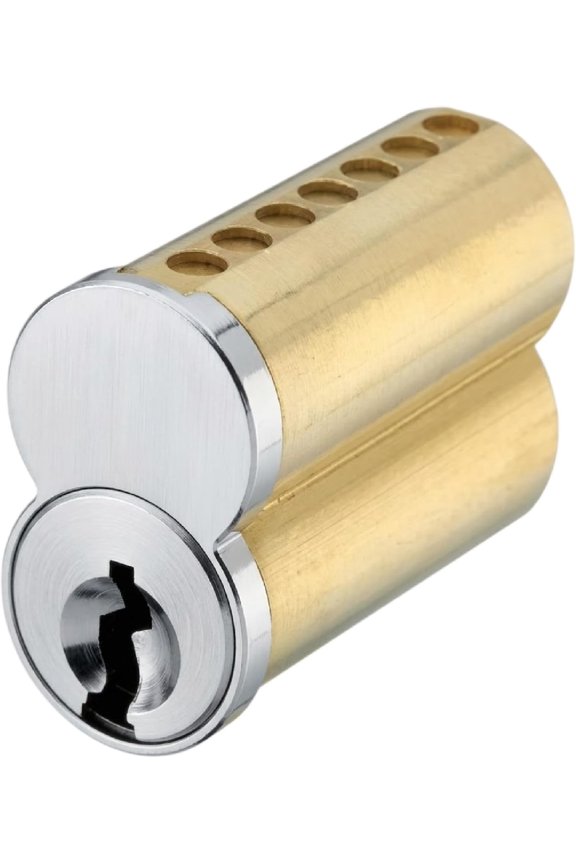 SFIC IC Core Cylinder 7 Pin A Keyway Solid Brass Best Falcon Arrow Stanley 1-Pack 3 Keys Included Satin Chrome 26D Core Only