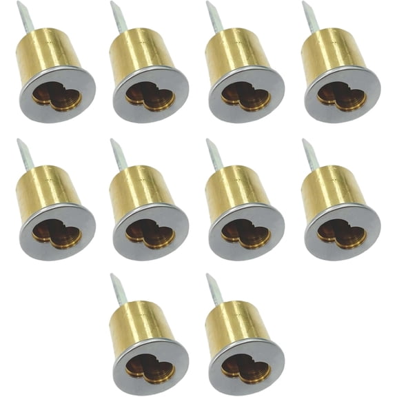 Key4less SFIC Rim Cylinder IC Core Housing 6 Pin Best Falcon Arrow | Exit Device Panic Bar Satin Chrome Less Core 10 Pack