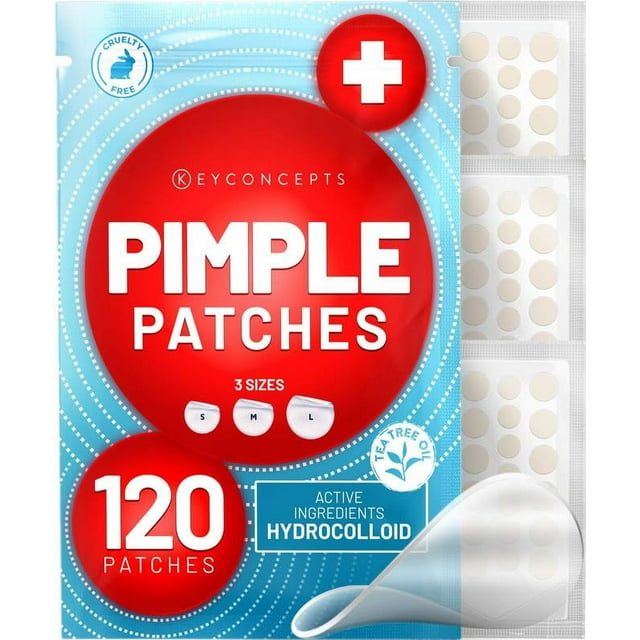 KeyConcepts Hydrocolloid Pimple Patches for Face, Reduce Acne Spots